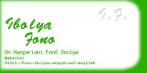 ibolya fono business card